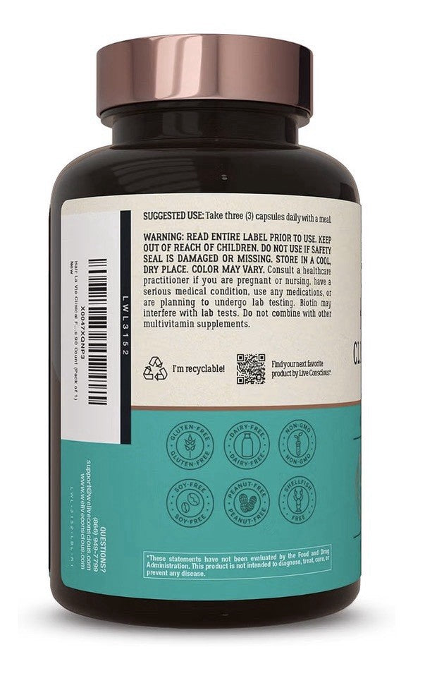 Hair La Vie Live Conscious Clinical Formula Hair Growth for Women & Men 90 Caps