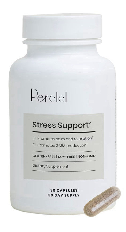 Perelel Stress Support Supplement Promotes Calm Relaxation GABA Production 30cap