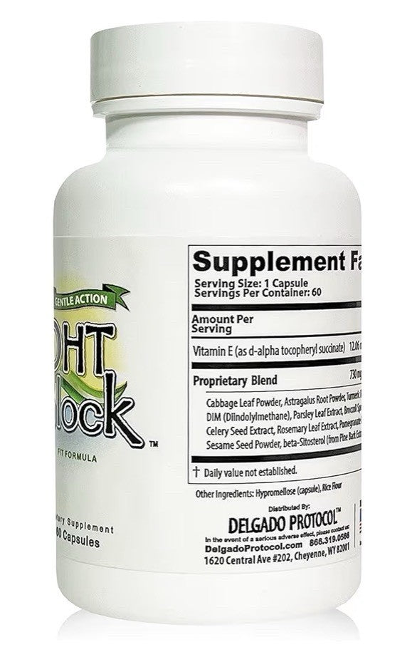 The Delgado Protocol for Health DHT Block DHT Blocker Supplement Skin Acne 60cap
