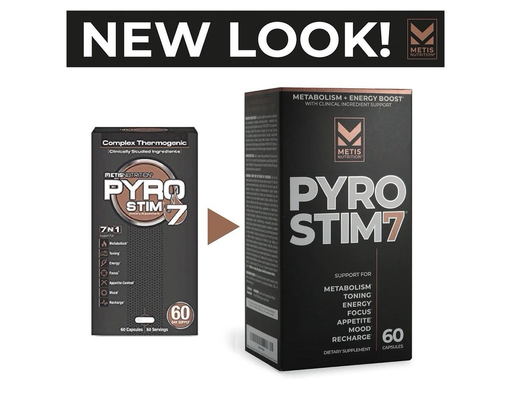 METISNutrition Pyro Stim 7 Metabolism Energy Boost Toning 60 Capsules
