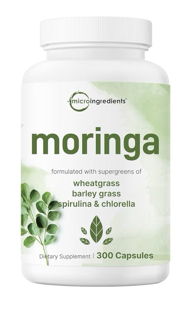 Micro Ingredients Moringa Oleifera with Supergreens 300 Capsules
