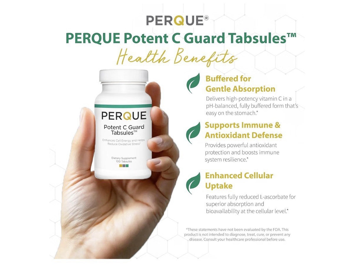 Perque Potent C Guard Tabsules Enhance Cell Energy Help Reduce Stress 100Tabsule
