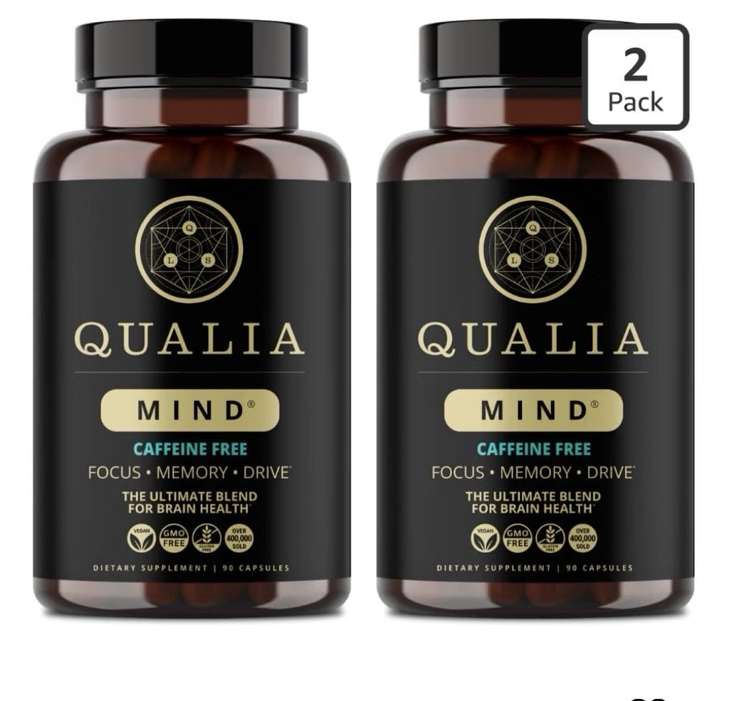 Qualia Mind Caffeine Free Focus Memory Ultimate Blend For Brain Health 2 Pack