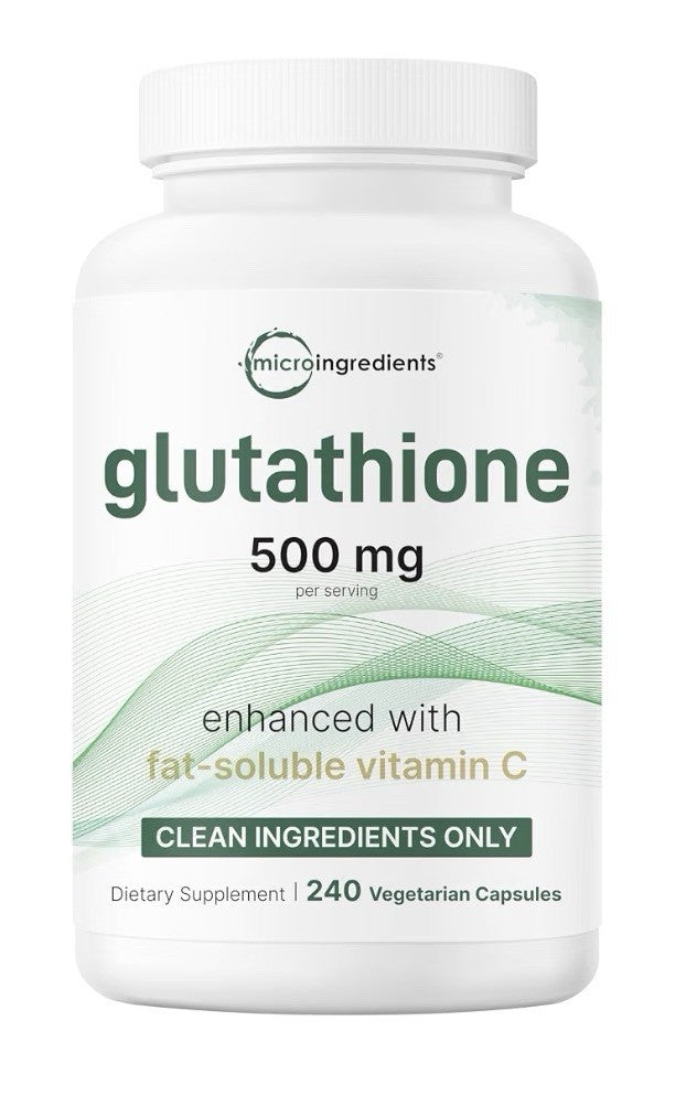 Micro Ingredients Glutathione 500mg Per Serving Clean Ingredients 240 Capsules