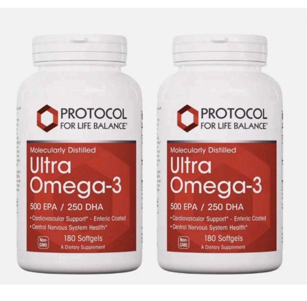 2 Pack PROTOCOL FOR LIFE BALANCE Ultra Omega-3 Fish Oil Cardiovascular Support