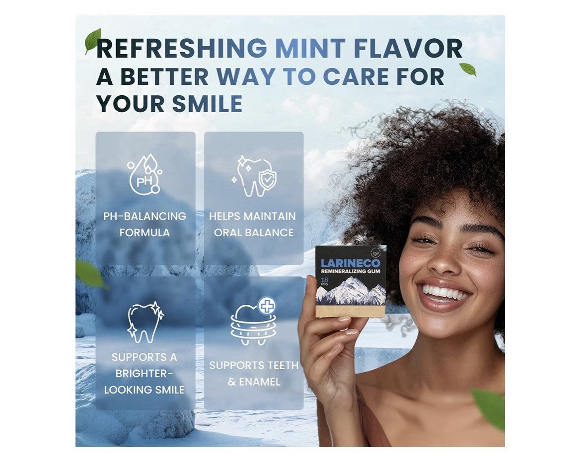 Larineco Remineralizing Gum Hydroxyapatite Xylitol Gum Variety Flavors 4 Pack