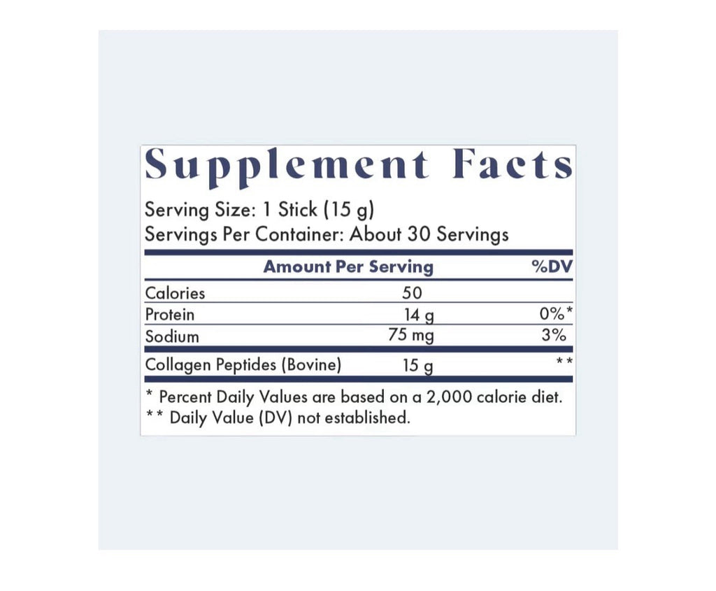 FullWell Collagen Peptides Powder Sticks Unflavored Skin Health 30 Sticks