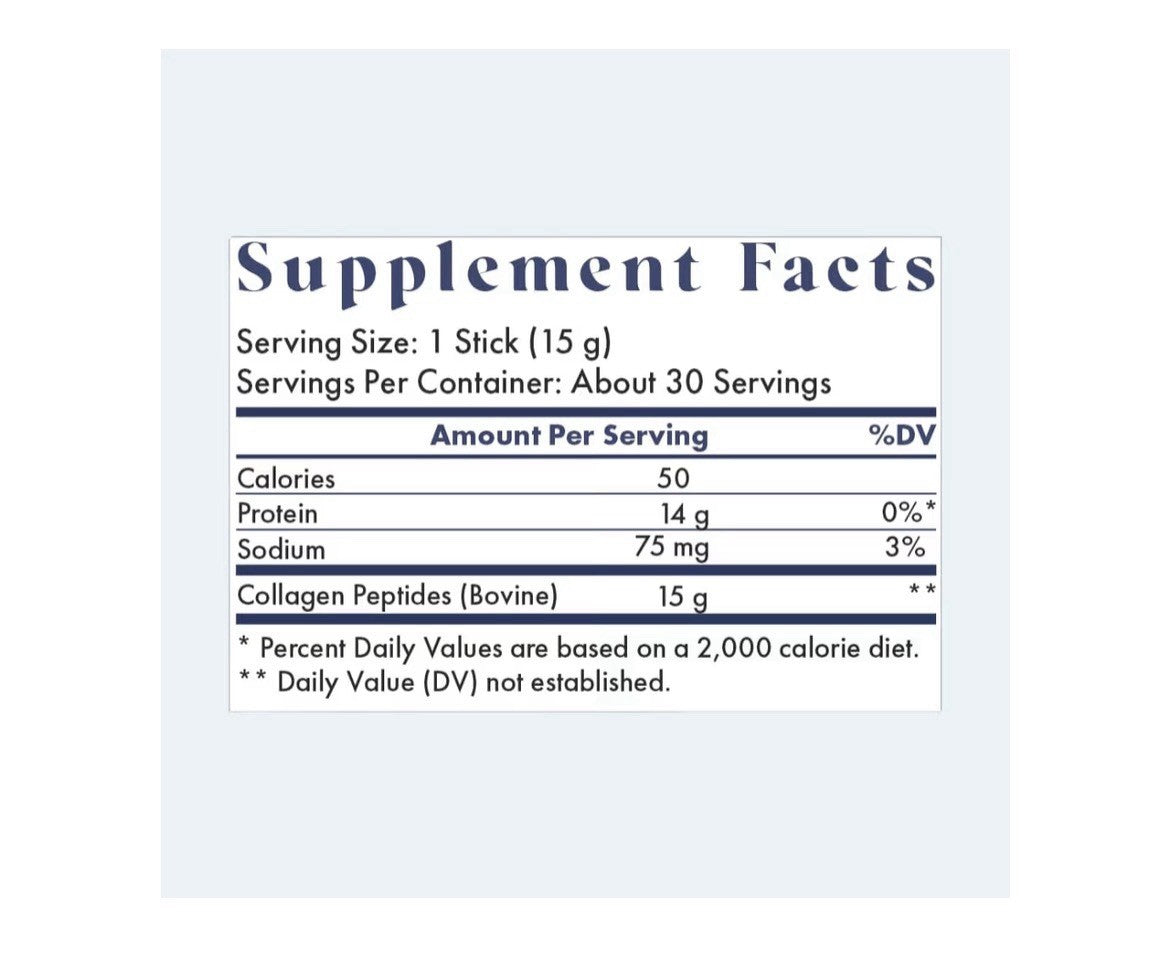 FullWell Collagen Peptides Powder Sticks Unflavored Skin Health 30 Sticks