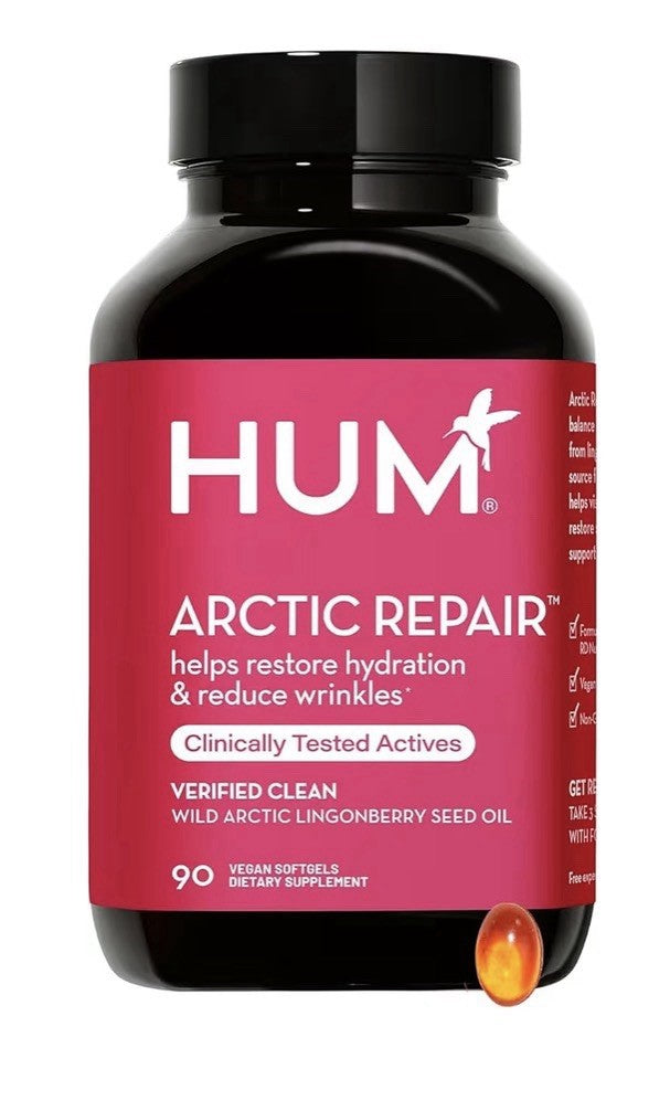 HUM Arctic Repair Clear Skin Supplement with Omega 3 Support Wrinkles 90capsules