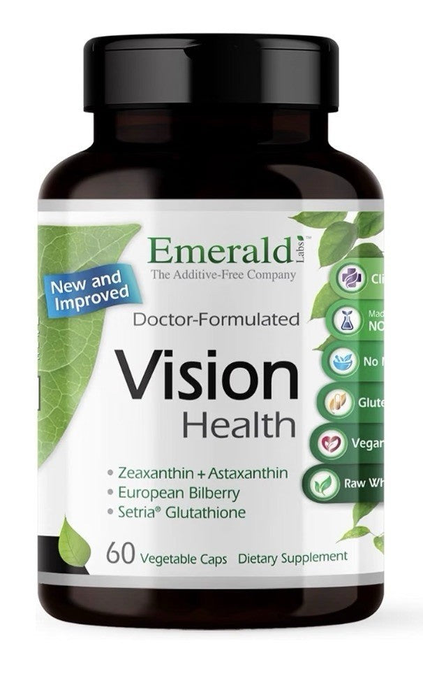 EMERALD LABS Vision Health With Zeaxanthin + Astaxanthin Eye Health 60 Caps