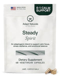 Adapt Naturals Steady Spirit Adaptogenic Blend Calm Focus Stress Emotional 60cap
