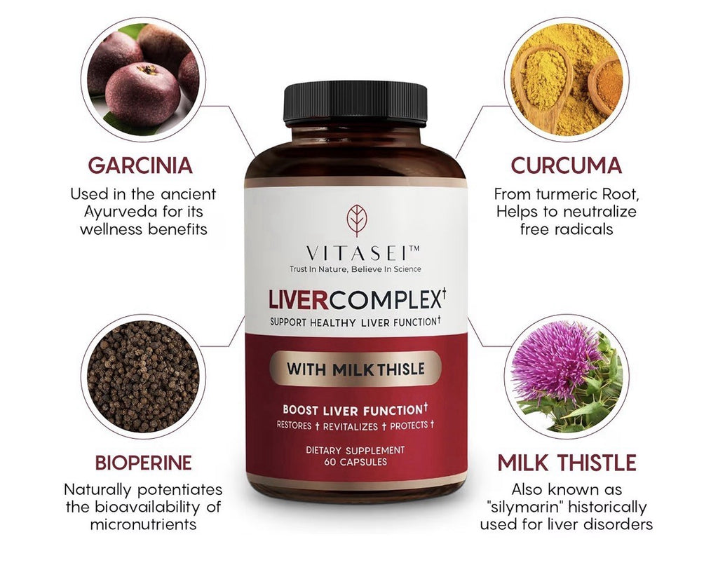 VITASEI Liver Complex Support Healthy Liver Function Boost Cleanse Detox 3 Pack
