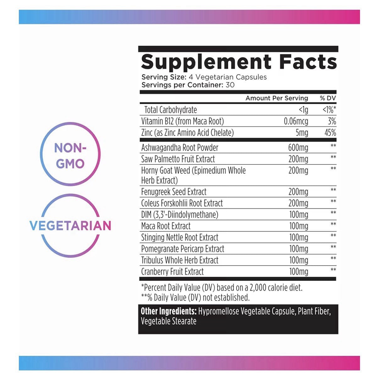Livingood Daily Men's Hormone Support Supplement Testosterone Balance 120Capsule