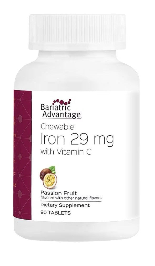 Bariatric Advantage Chewable Iron 29 mg for Bariatric Surgery Patients 90Tablets