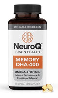 LifeSeasons NeuroQ Memory DHA-400 Omega-3 Fish Oil Mental Performance 120Softgel