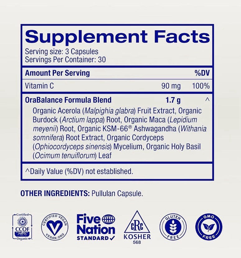 Ora Harmonious Hormonal Health Support Mood And Energy 90 Capsules