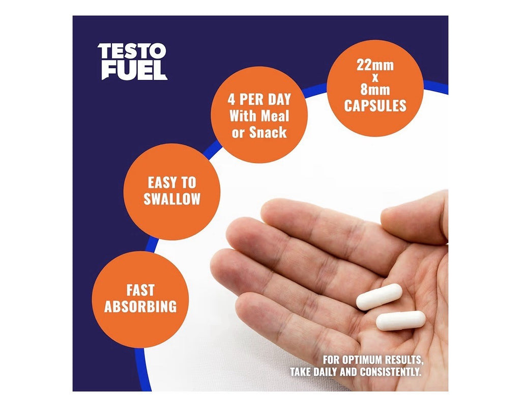 ROAR AMBITION TestoFuel T-Booster Test Booster for Men 100% Natural 120 Capsules