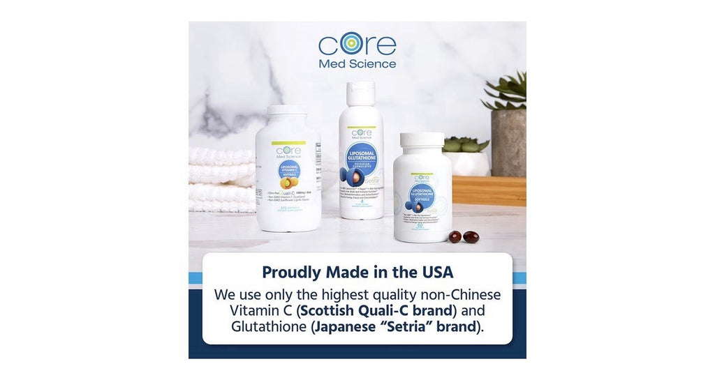 Core Med Science Liposomal Glutathione Supplement Liver Skin Brain Health 60sgel