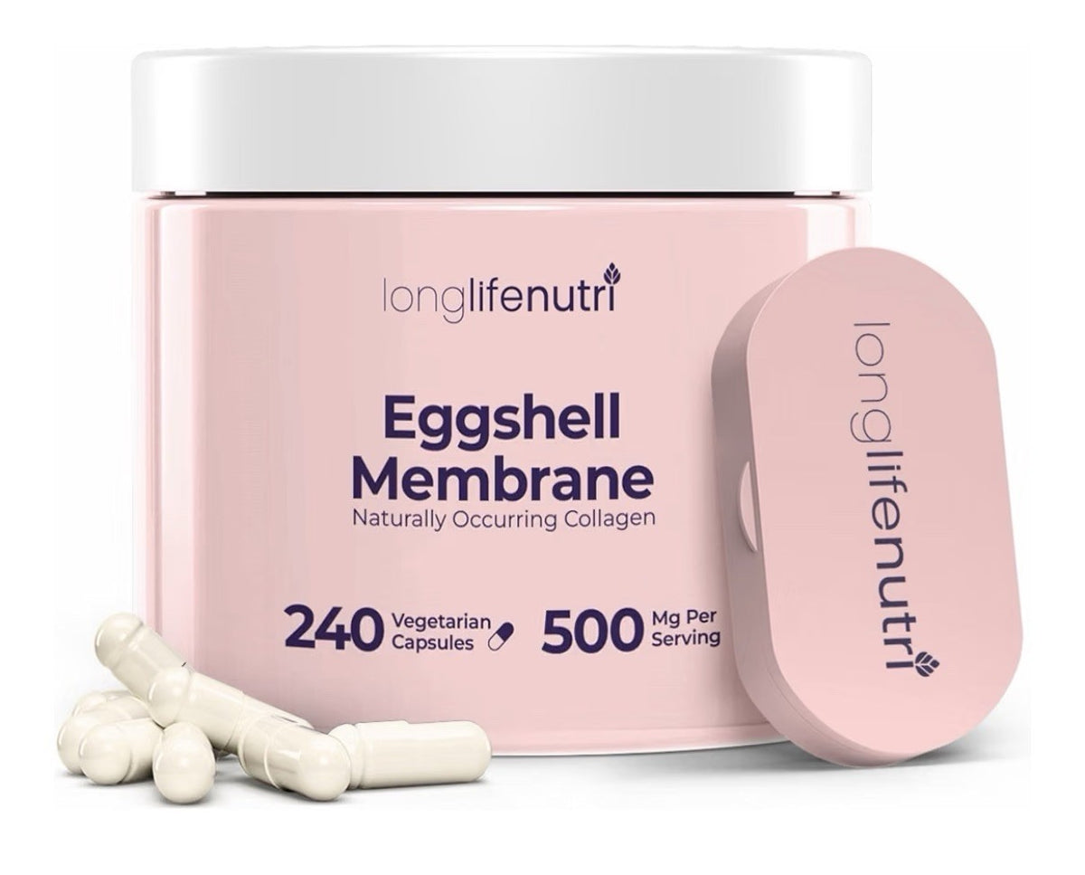 LongLifeNutri Eggshell Membrane 500mg Per Serving Joint Function Comfort 240Caps