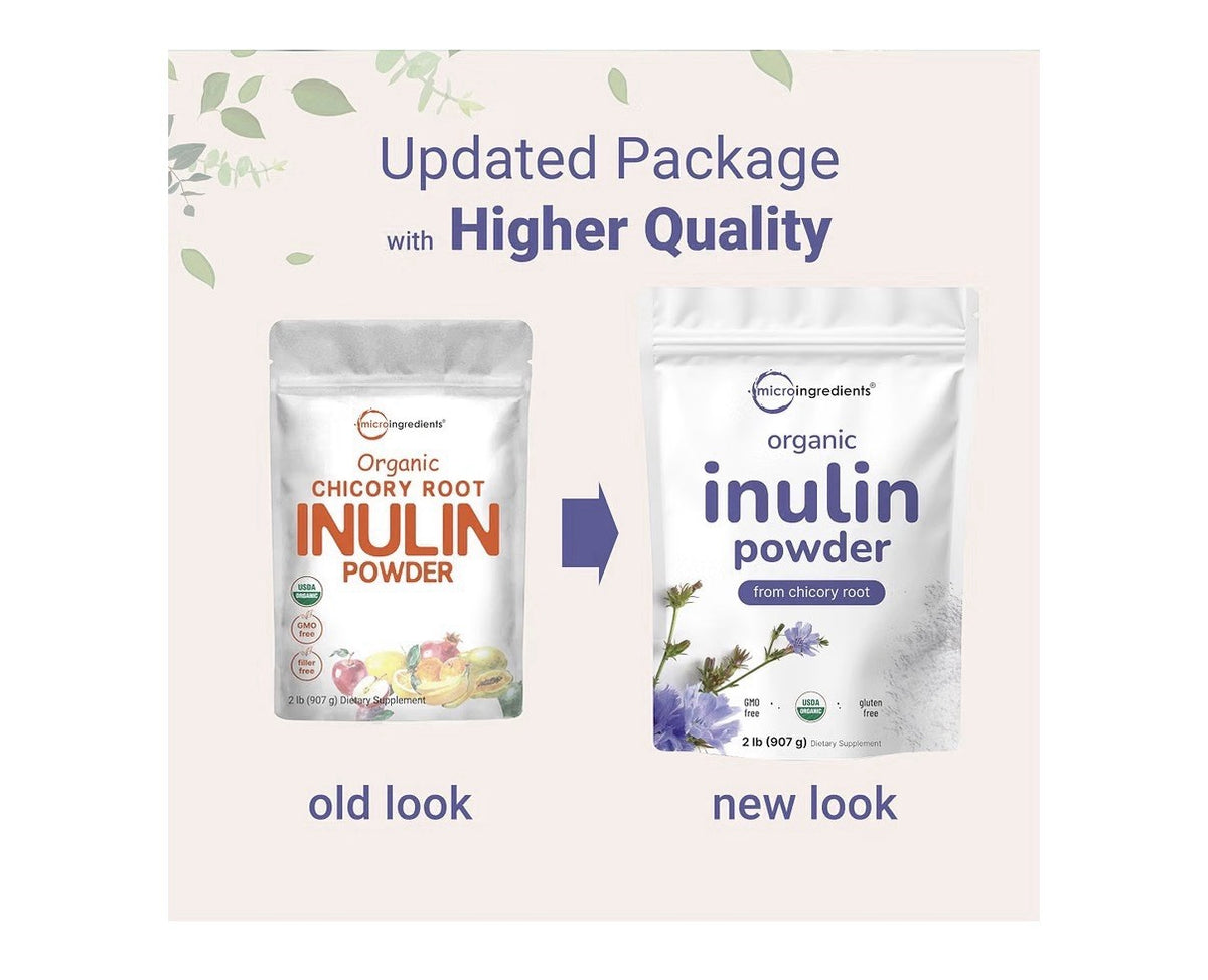 Micro Ingredients Inulin Powder Organic From Chicory Root 2lb