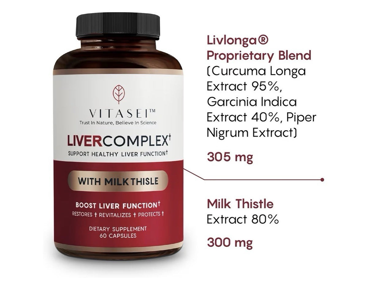VITASEI Liver Complex Support Healthy Liver Function Boost Cleanse Detox 3 Pack