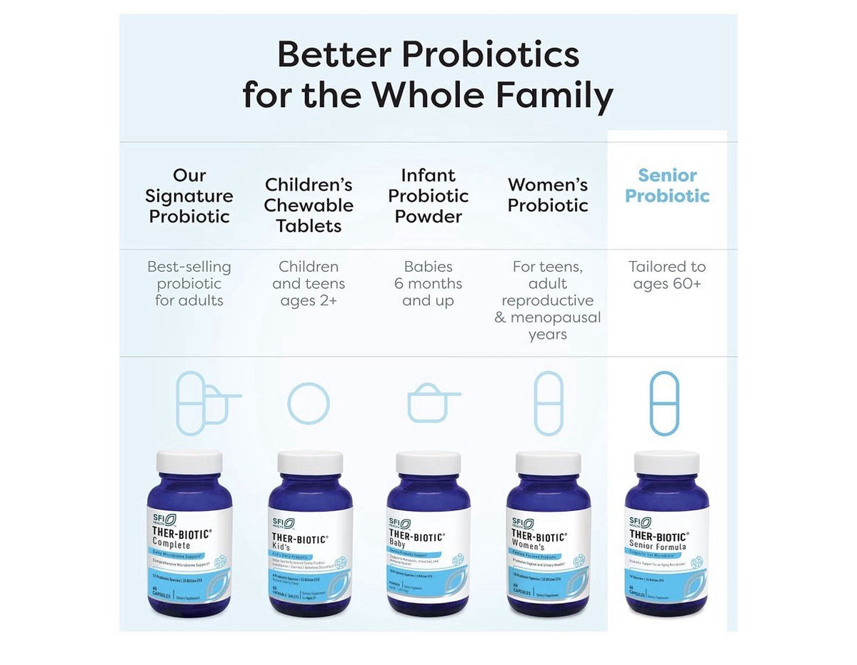 SFI Health Ther-Biotic Senior Formula Support Gut Microbiota Probiotic 60capsule