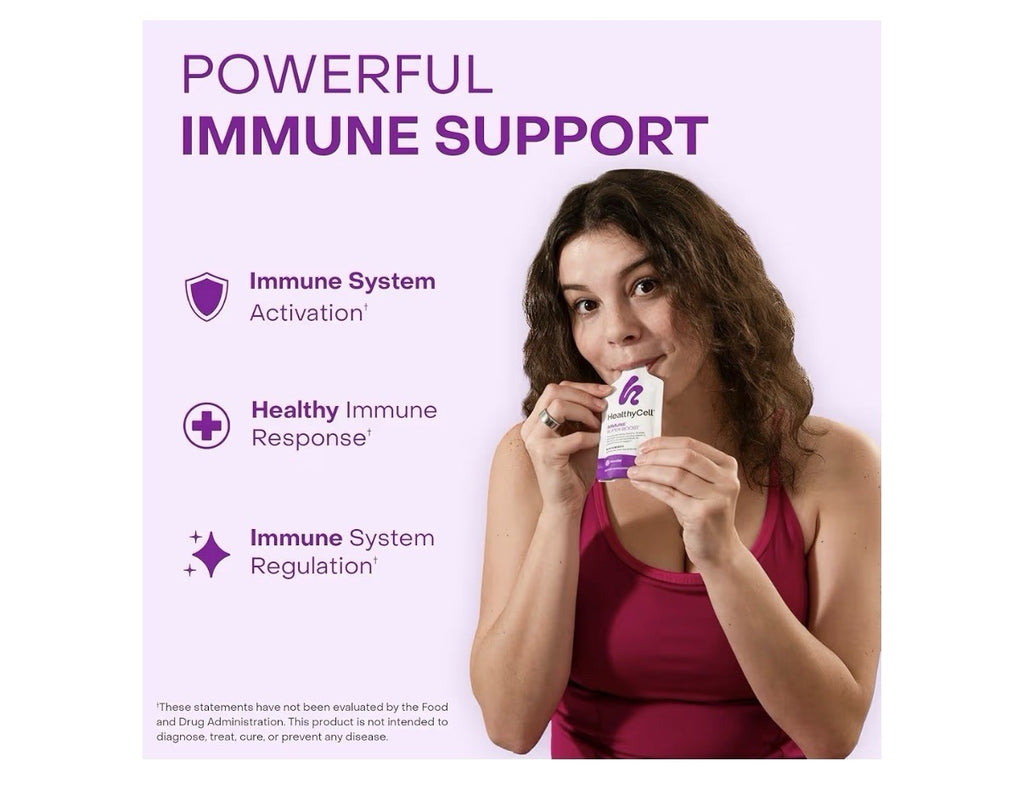Healthycell Immune Support Gel Super Boost Daily Liquid Supplement 14 Gel Pack