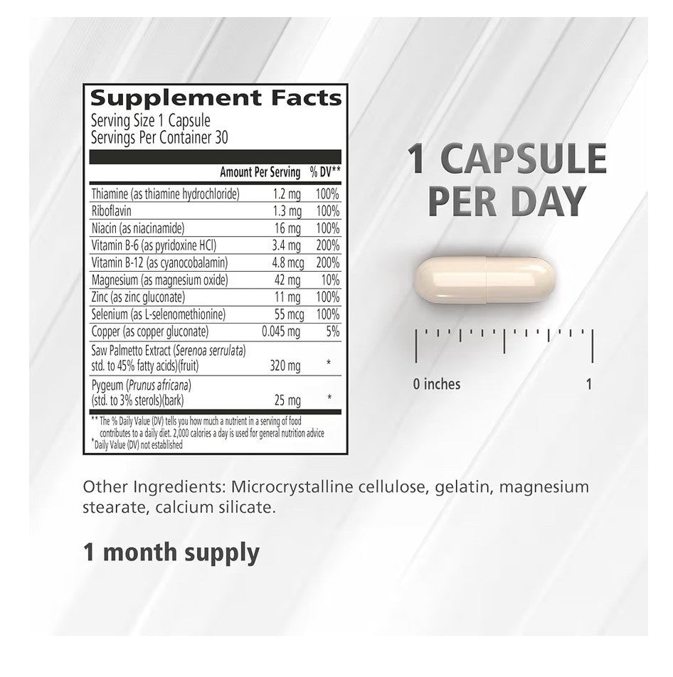 Urinozinc Prostate Classic Supplement Doctor Recommended Saw Palmetto 30Capsules
