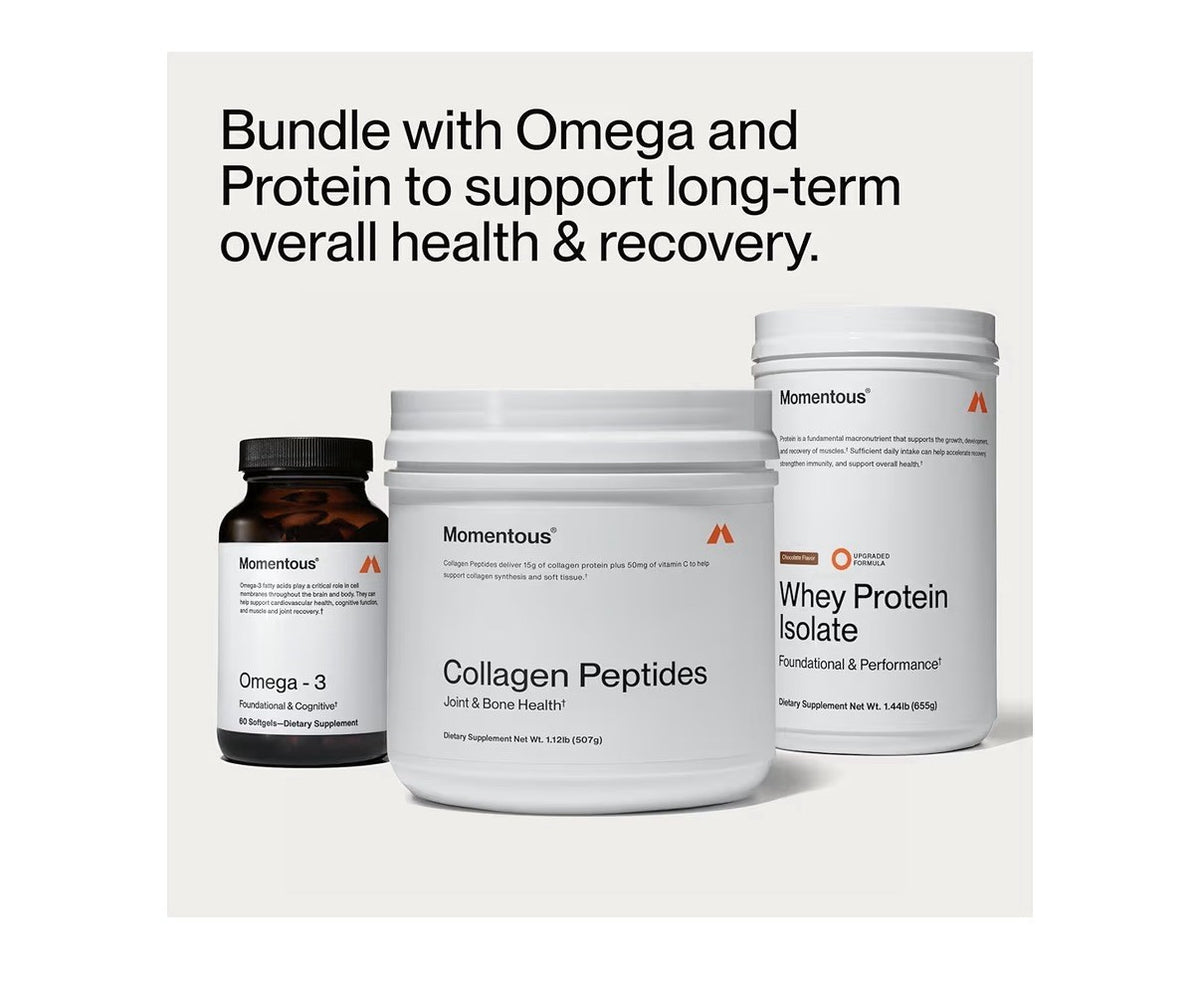 Momentous Collagen Peptides Joint & Bone Health Soft Tissue Support 507g Powder