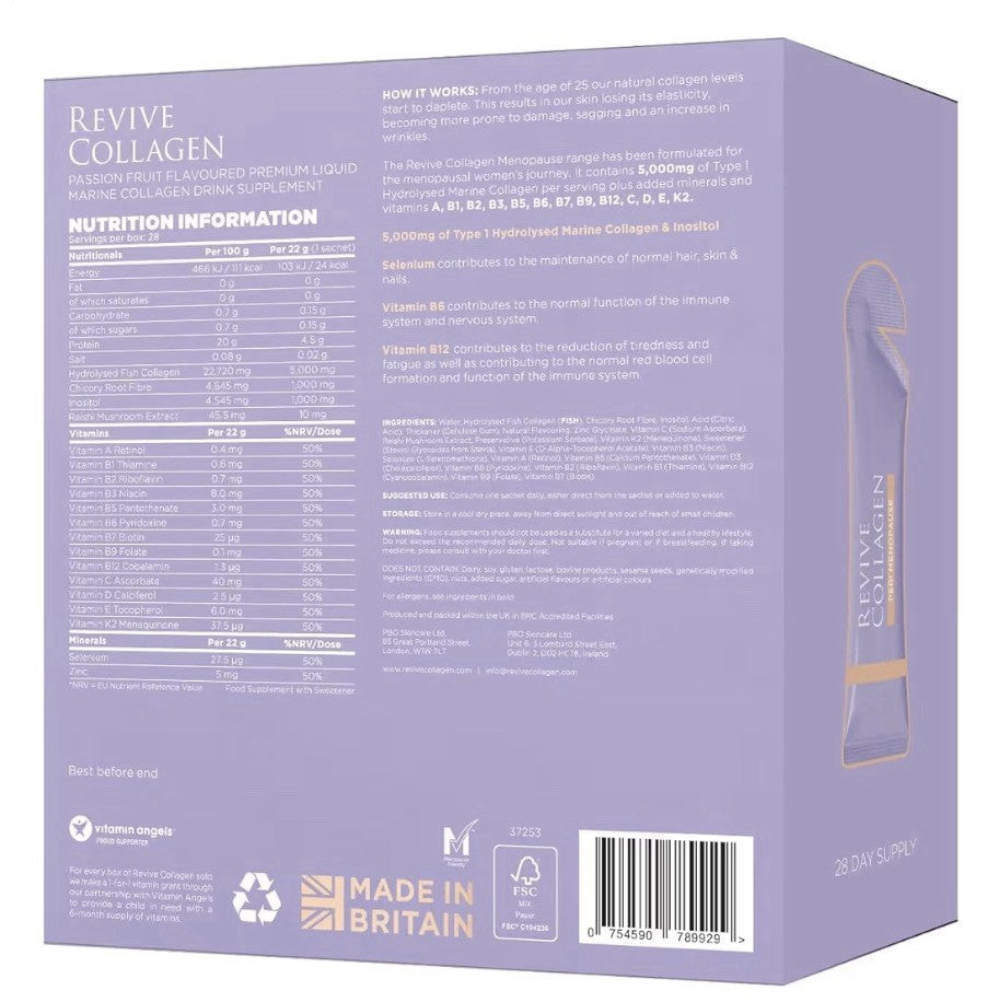 Revive Collagen Perimenopause Marine Collagen Drink For Women Daily Wellness 28P
