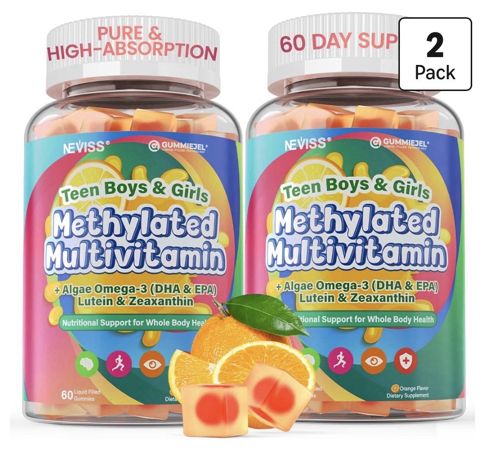 NEVISS Methylated Multivitamin Teen Boys & Girls 4-19 Whole Body Health 2 Pack
