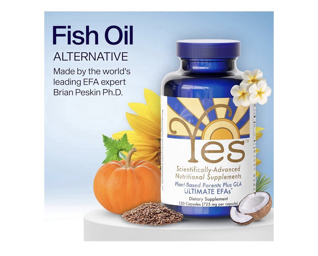 4 Pack ULTIMATE EFAs YES Plant-Based Omega 3-6-9  Fish Oil Heart Skin Eye Immune