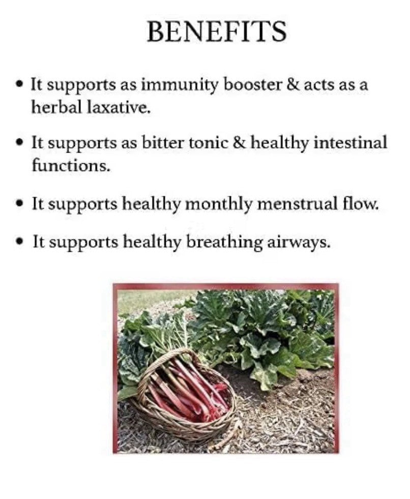 bixa BOTANICAL Indian Rhubarb Root Powder Herbal Food Supplement Pure 200gram