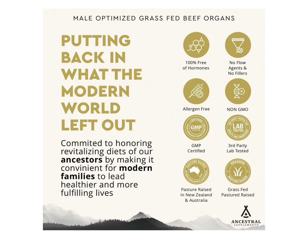 Ancestral Supplements Male Optimization Mofo Support Energy Men’s Health 180caps