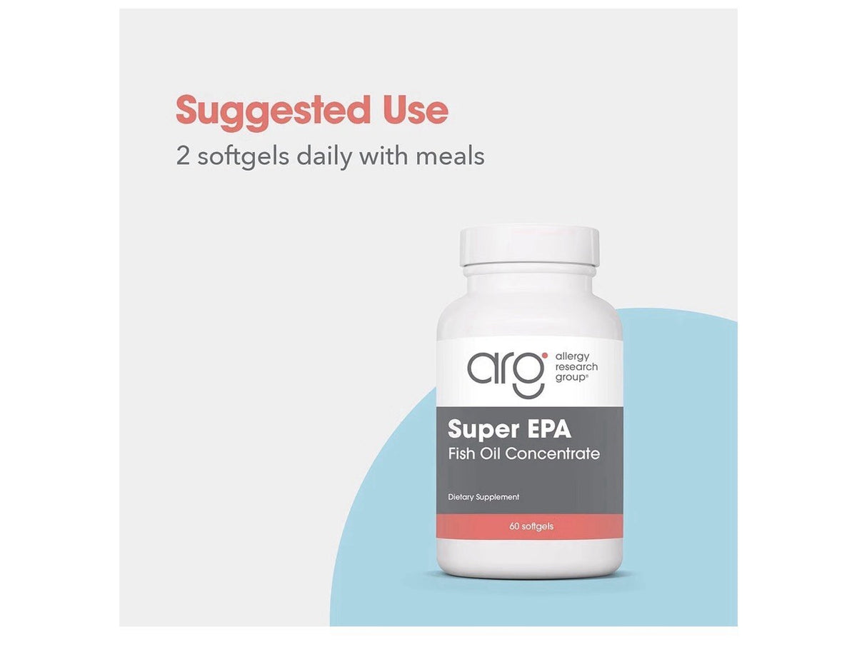 ARG Super EPA Fish Oil Concentrate DHA Cardiovascular Brain Health 60 Softgels