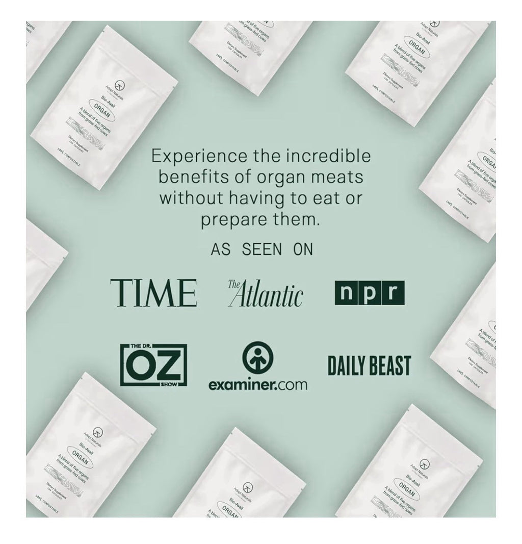 Adapt Naturals Organ Bio-Avail A blend of five organs from grass-fed cows 180cap