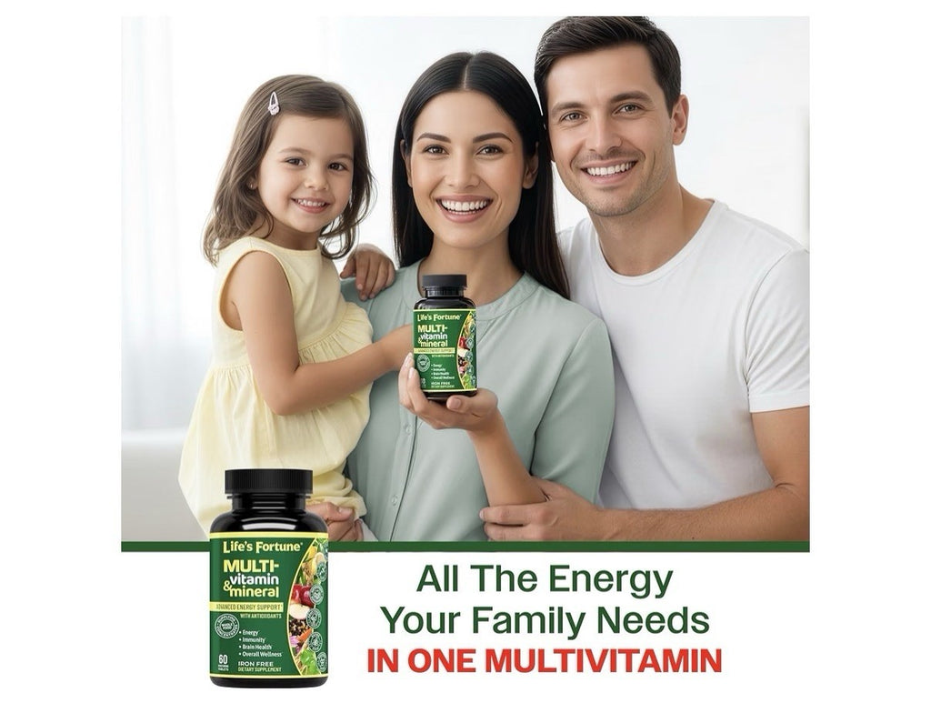 Life's Fortune Multivitamin Mineral Energy Immunity Brain Overall Wellness 60Tab