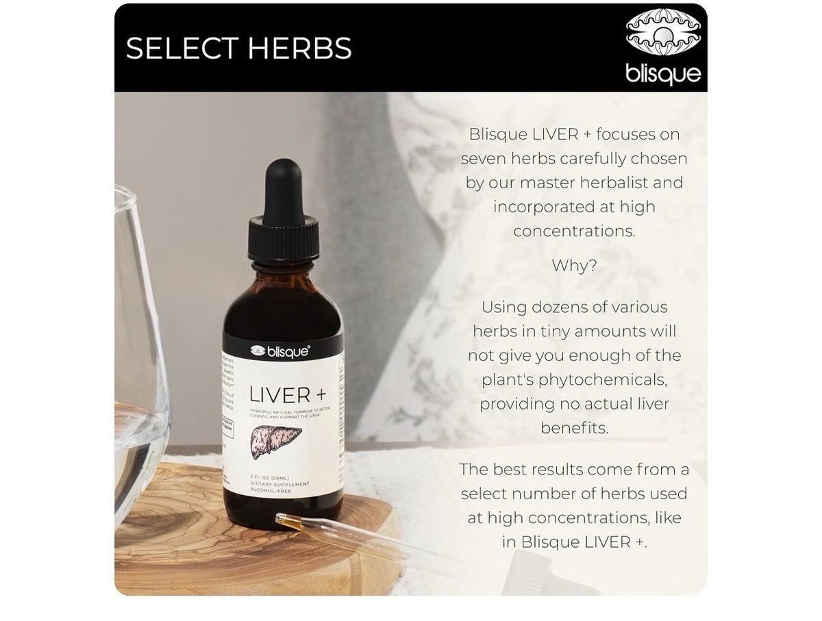 Blisque Liver +  Detox Cleanse Repair Liver Support Natural 2oz 59 Servings