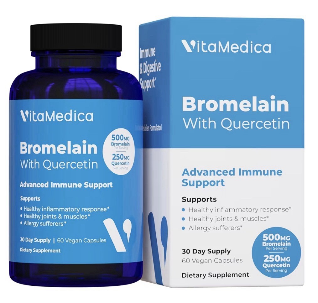 2Pack VitaMedica Bromelain & Quercetin Immune Support Joint Allergy Inflammatory