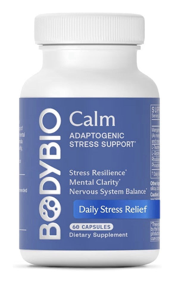 BodyBio Calm Adaptogenic Stress Support Daily Stress Relief Blend Manual Clarity