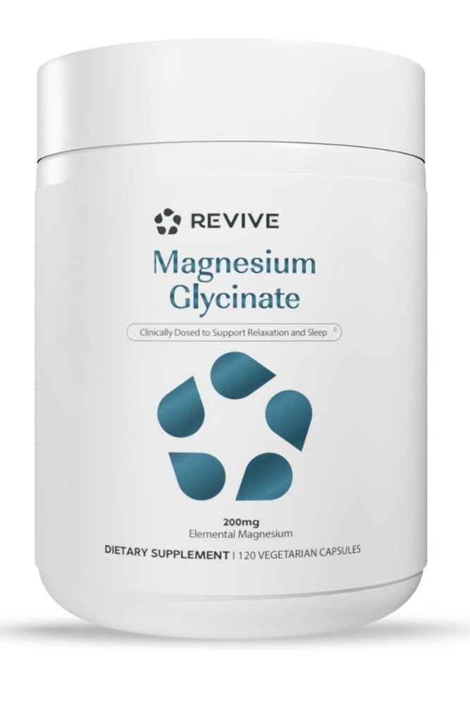 Revive Magnesium Glycinate 200mg Supports Relaxation And Sleep 120 Capsules