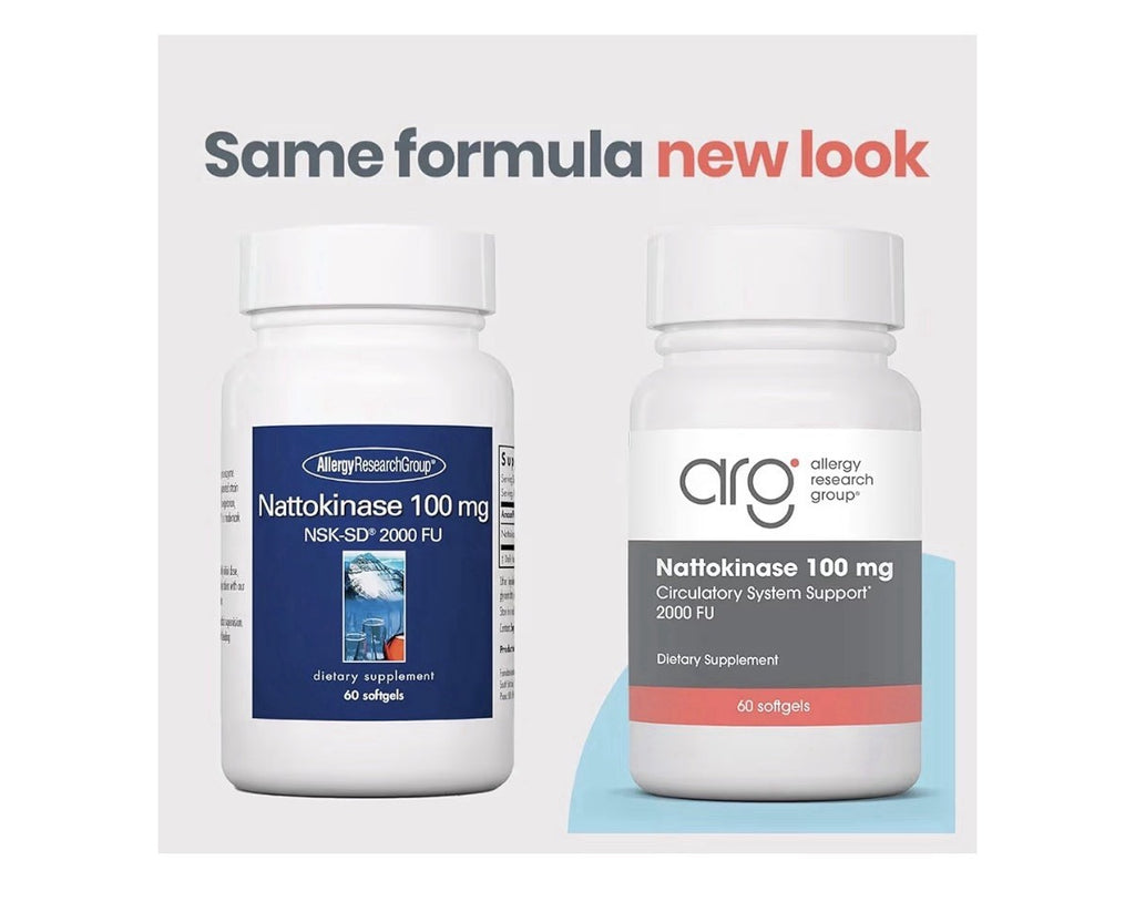 Allergy Research Group Nattokinase 100 mg Circularity Support 2000 FU 60 Softgel