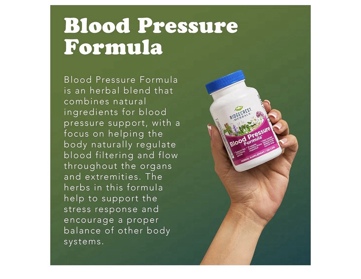 RidgeCrest Herbals Blood Pressure Formula Heart Vascular Circulation Health 120c