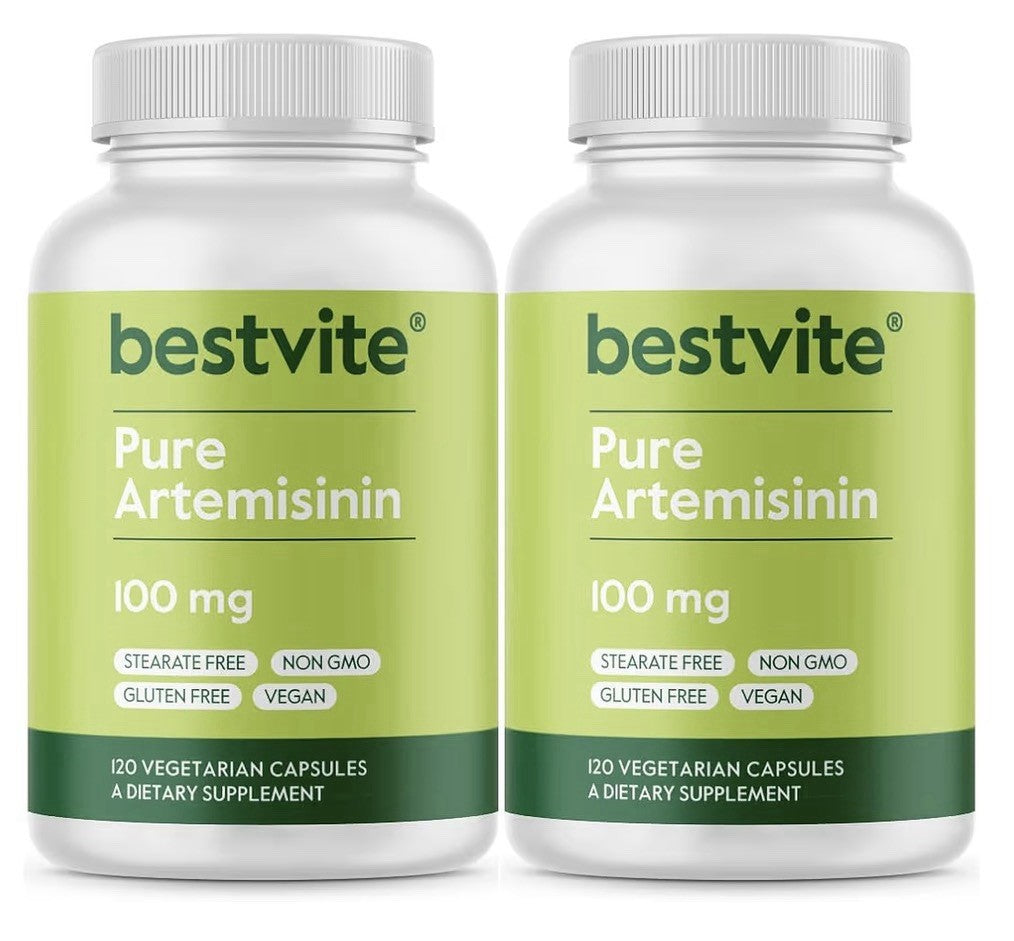 BESTVITE Artemisinin Pure 100 mg Per Capsule 2 Pack 120 Vegetarian Capsules Each