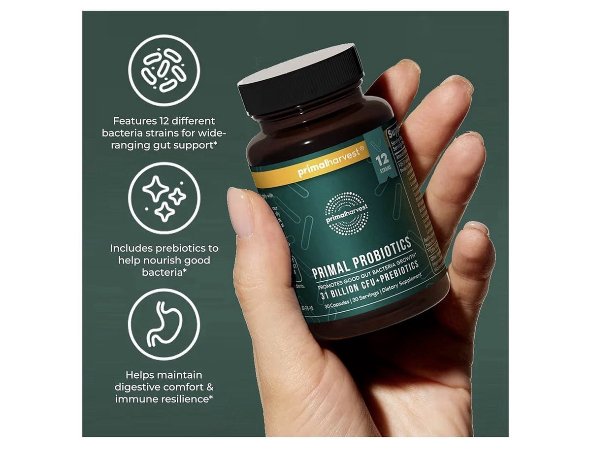 Primal Harvest Primal Probiotics Prebiotics Women Men Daily Supplement 2 Packs