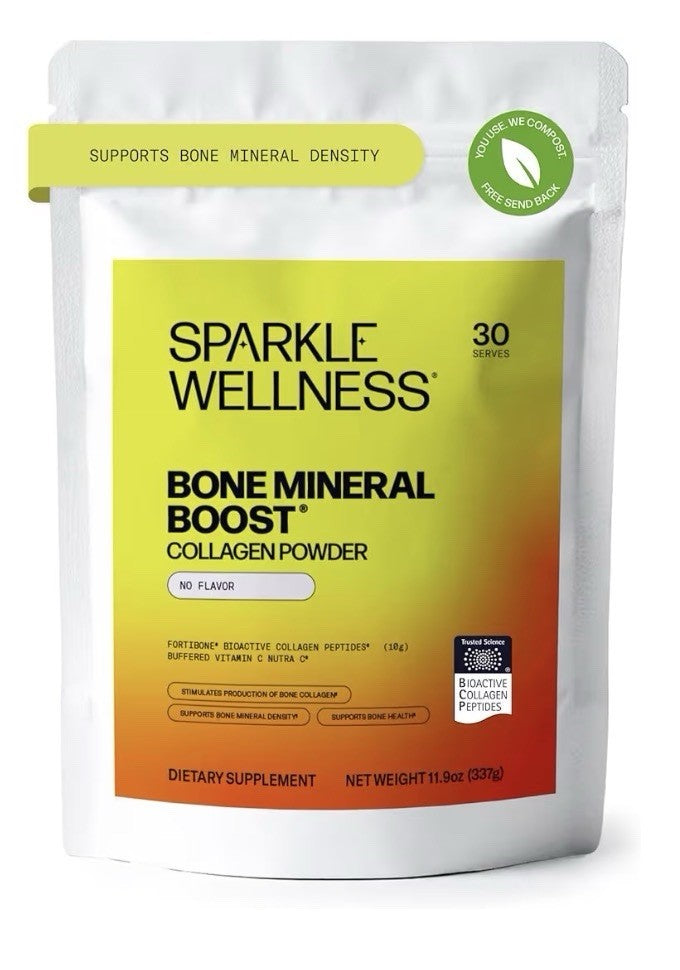 Sparkle Wellness Bone Mineral Boost Collagen Powder Bone Health 30Serv No Falvor