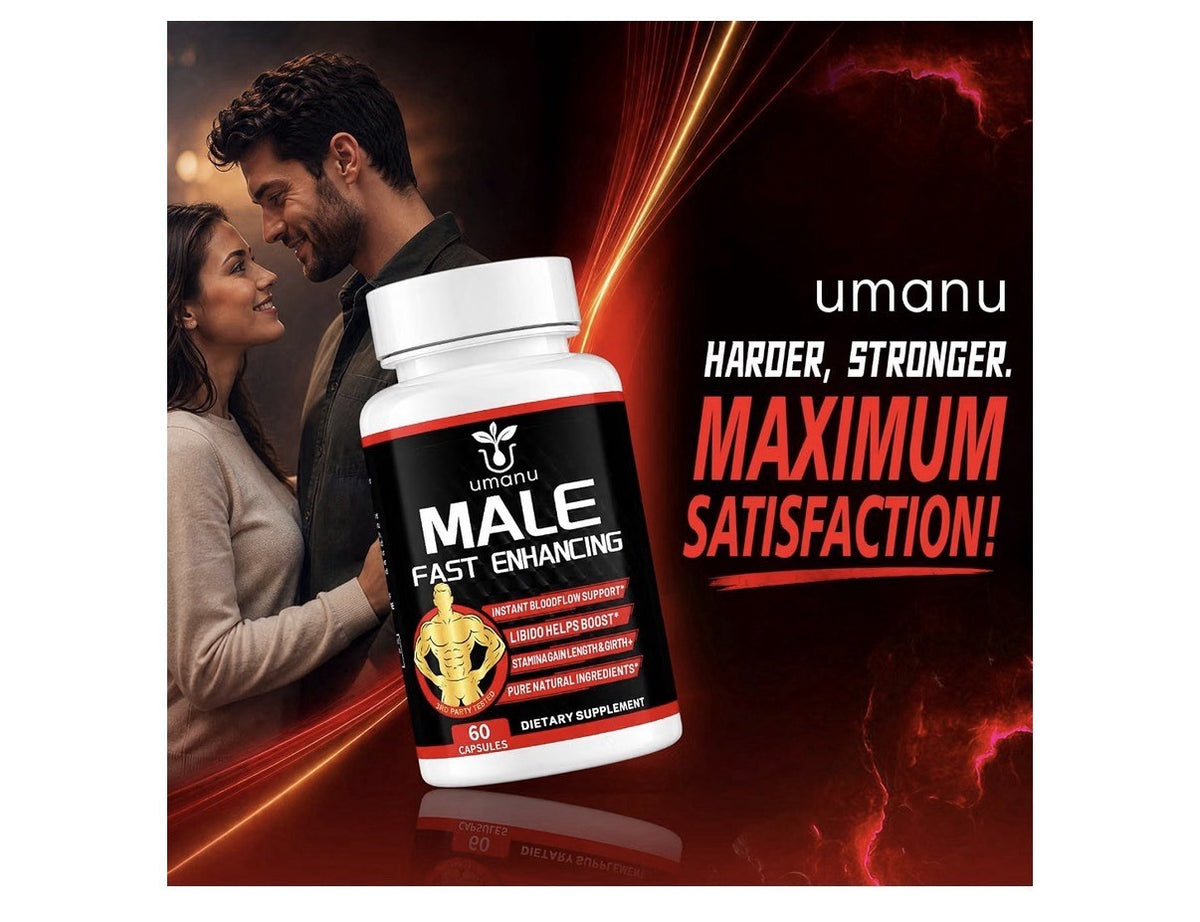 Umanu Male Fast Enhancing Blood Flow Stamina Gain Length Girth 60 Capsules