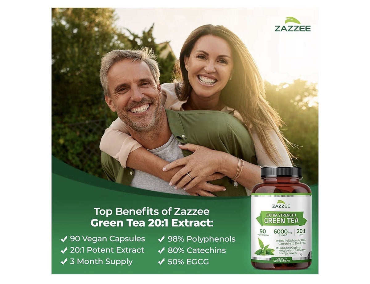 Zazzee Green Tea Supports Optimal Metabolism Healthy Energy Levels 3Month Supply