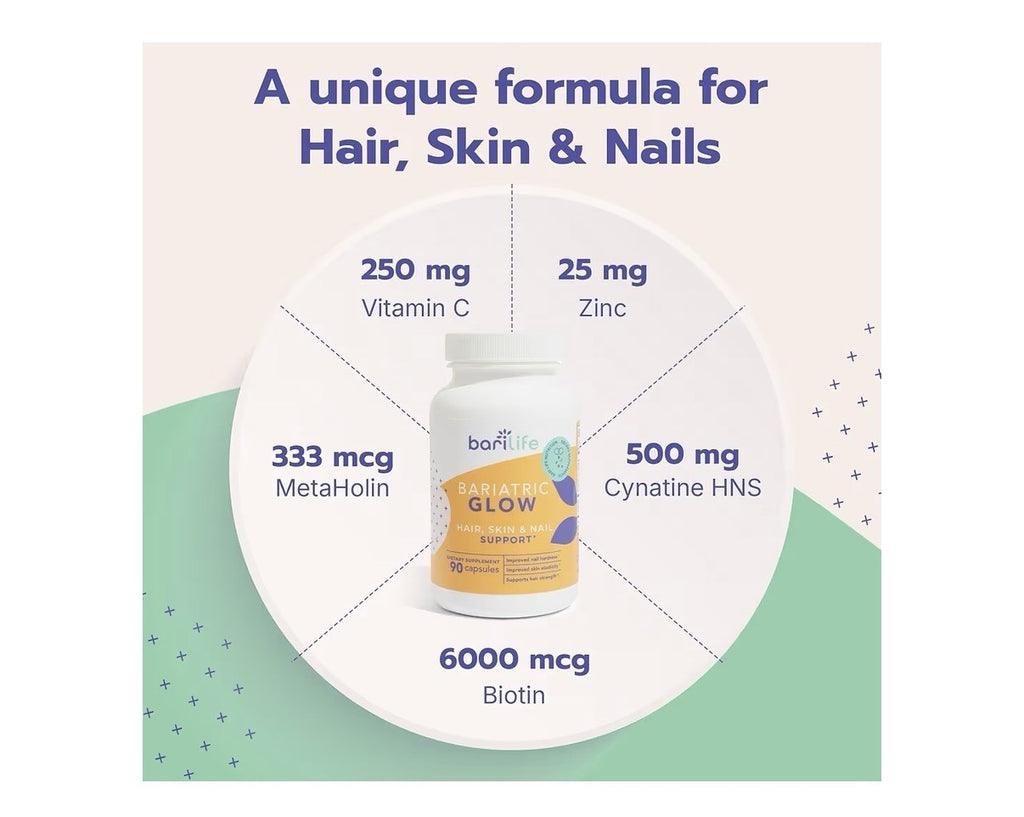 Bari Life Bariatric Glow Hair Skin Nails Support Supplement 90 Capsules