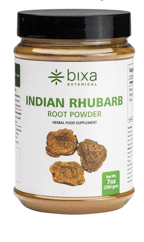 bixa BOTANICAL Indian Rhubarb Root Powder Herbal Food Supplement Pure 200gram